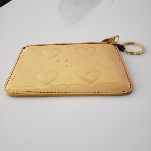Marc by Marc Jacob MIRROR HEART Wristlet Pouch GOLD - Picture 4 of 6